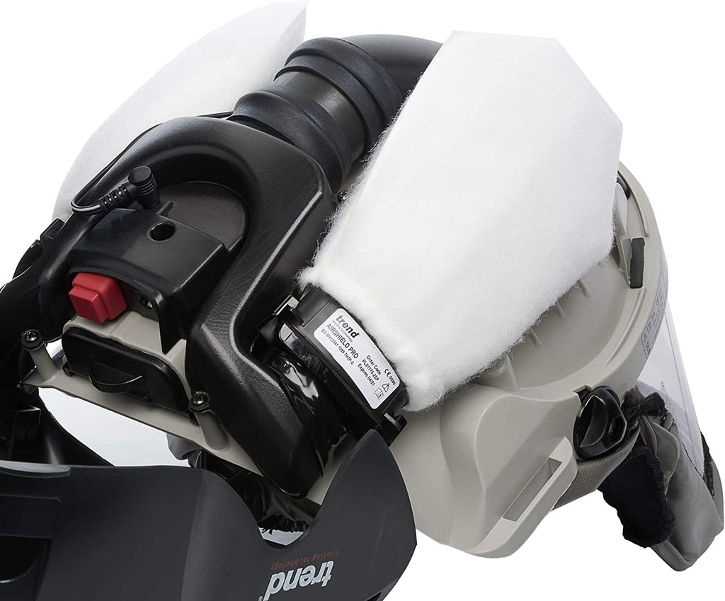 TREND Airshield Pro Full Air Circulating Face Shield w/Ear Defenders - Complete Face and Hearing Protection Pack, AIR/PRO/D2