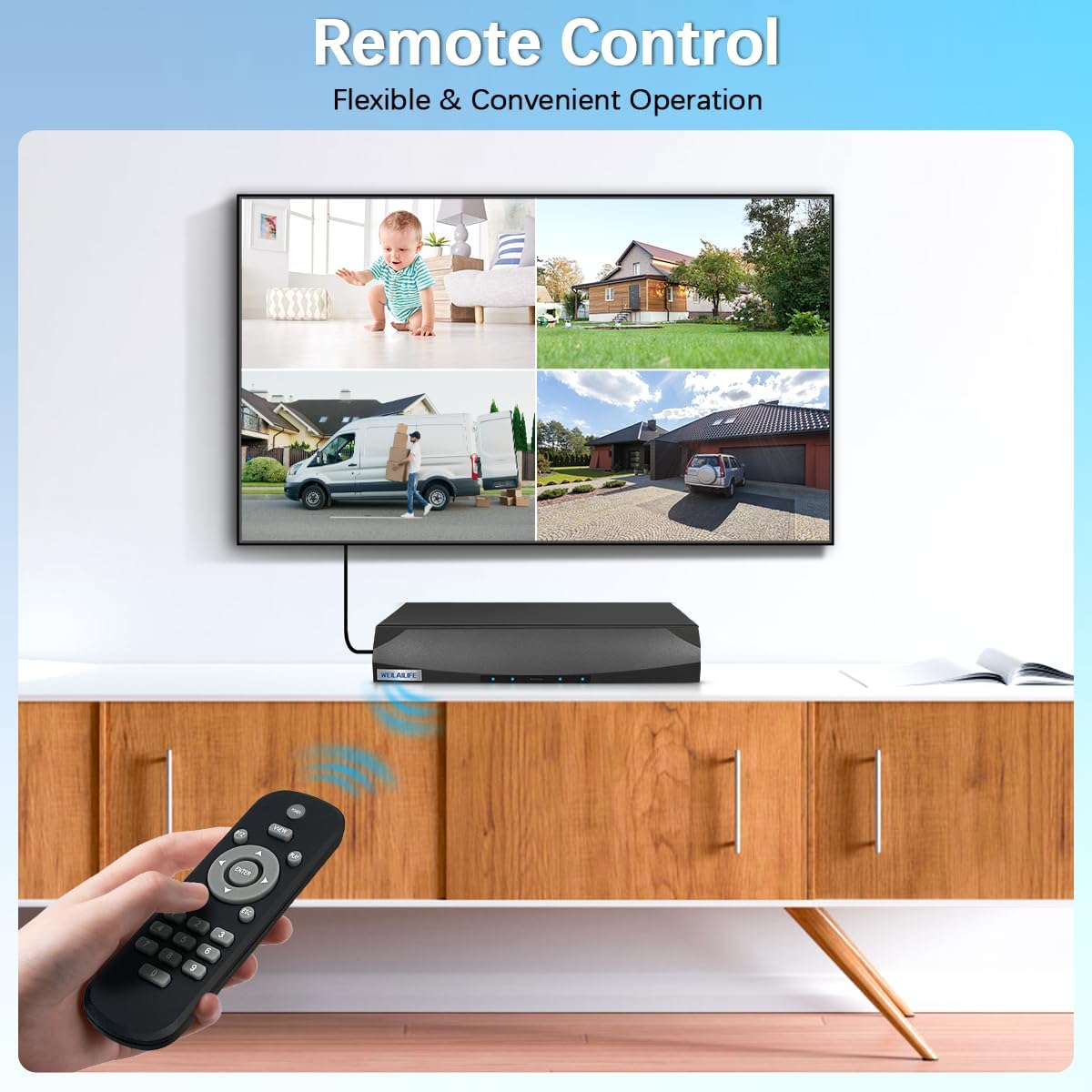 【130° Ultra Wide-Angle & 2-Way Audio】 Outdoor Wired Security Camera System, Wired Home Security Camera System, Home Video Surveillance System