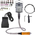 1200W Flex Shaft Grinder Rotary Tool Electric Hanging Carver, Forward and Reverse Rotation, Metalworking Jewelry Repair Kit, Foot Pedal Control, Metal Flexible Shaft, with Spare Inner Shaft