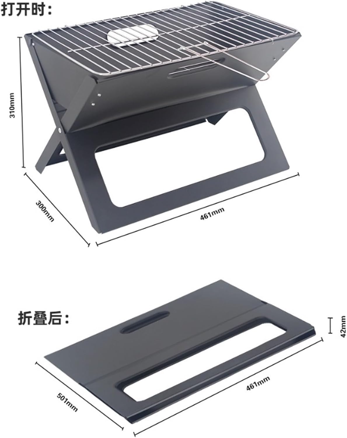 Portable Charcoal Grill Portable Charcoal BBQ Grill Tabletop Camping Grill for Home Party Outdoor Backyard BBQ Grill for Outdoor