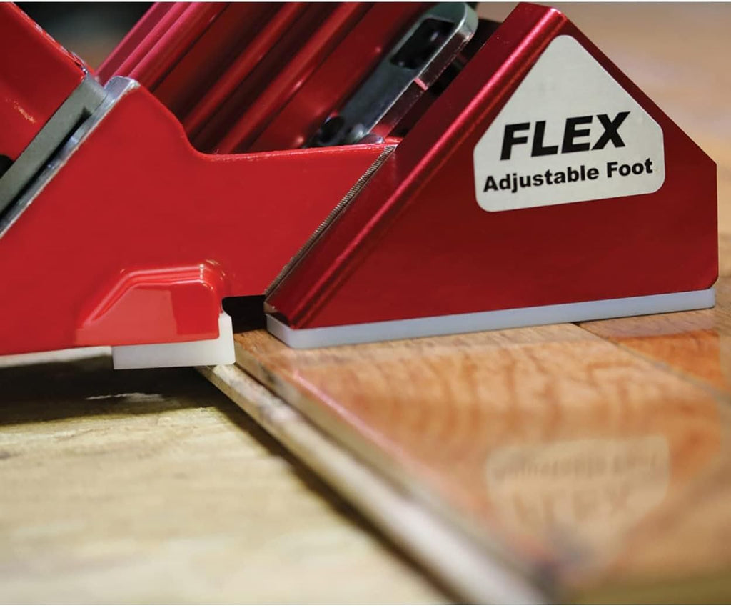 Powernail 50PFLEXXLSW Pneumatic 18 Gauge L-Cleat Flooring Nailer with FLEX Adjustable Base for Hardwood, Exotic, Engineered T&G Flooring