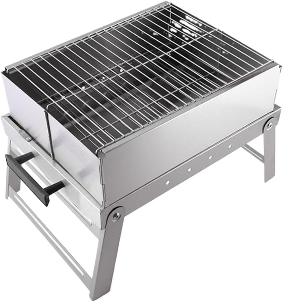 Portable Charcoal Grill Stainless Steel Folding Barbeque Grill Outdoor Indoor Charcoal Grill Portable for Camping BBQ Grill for Outdoor