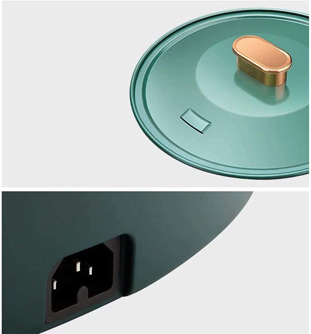 Barbecue Hotpot Indoor Electric Grills Household Barbecue Hot Pot Two-in-One Double Pot 1700W Barbecue Hot Pot (Color : Green 2, Size : 34 * 10CM)