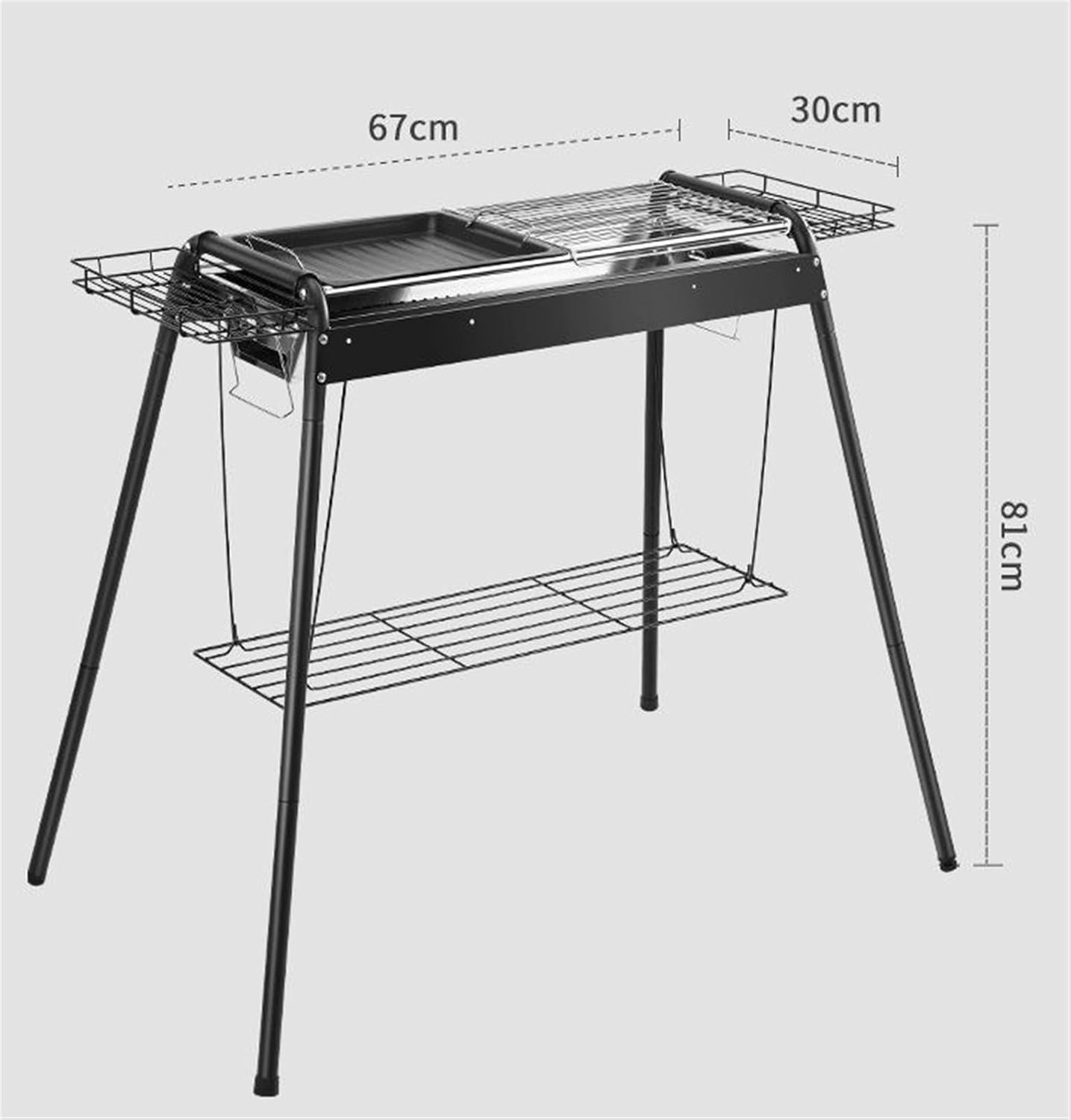 Portable Charcoal Grill Outdoor Barbecue Grill Stainless Steel Folding Charcoal Grill Portable Grill for Camping BBQ Grill for Outdoor