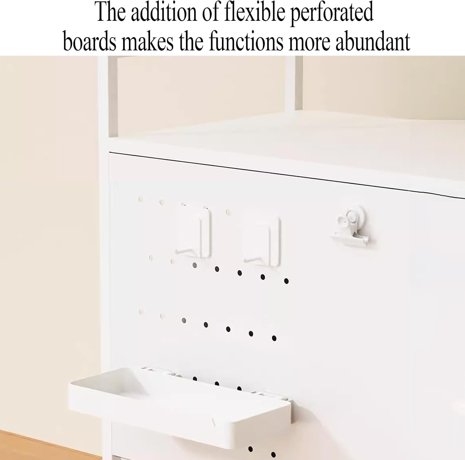 Office Storage Cabinet with Doors for Self Emptying Robot Vacuum Cleaner, Robot Vacuum Kitchen Pantry Storage Cabinet with Adjustable Shelf, End Side Table