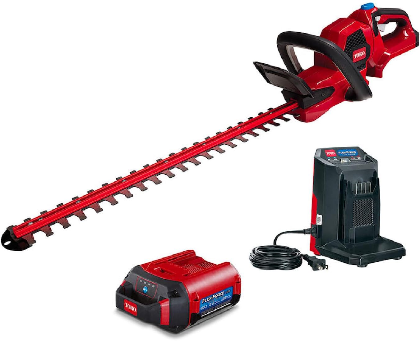 Toro Flex Force 60-Volt Max 24-Inch Cordless Hedge Trimmer with 2.5-Ah Battery and Charger