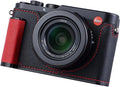 Camera Half Case for Leica D-LUX 8, Vintage Metal Genuine Leather Instant Camera Protective Cases Stylish Portable Shockproof (Black C)