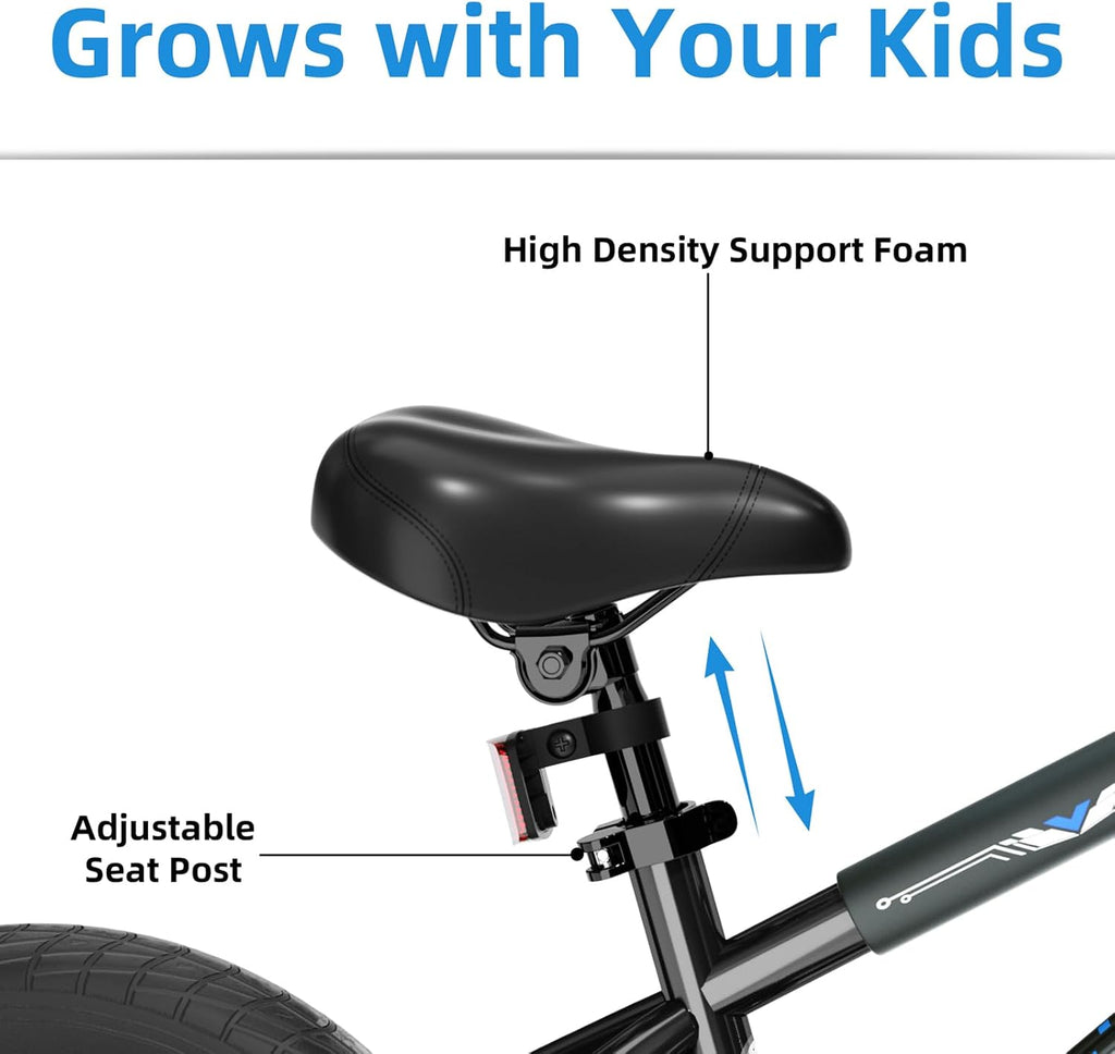 Glaf 12 14 16 Inch Kids Bike with Training Wheels for Boys and Girls Ages 3+ Years Old Bike Bicycle with Water Bottle Holder,Bell, Lightweight