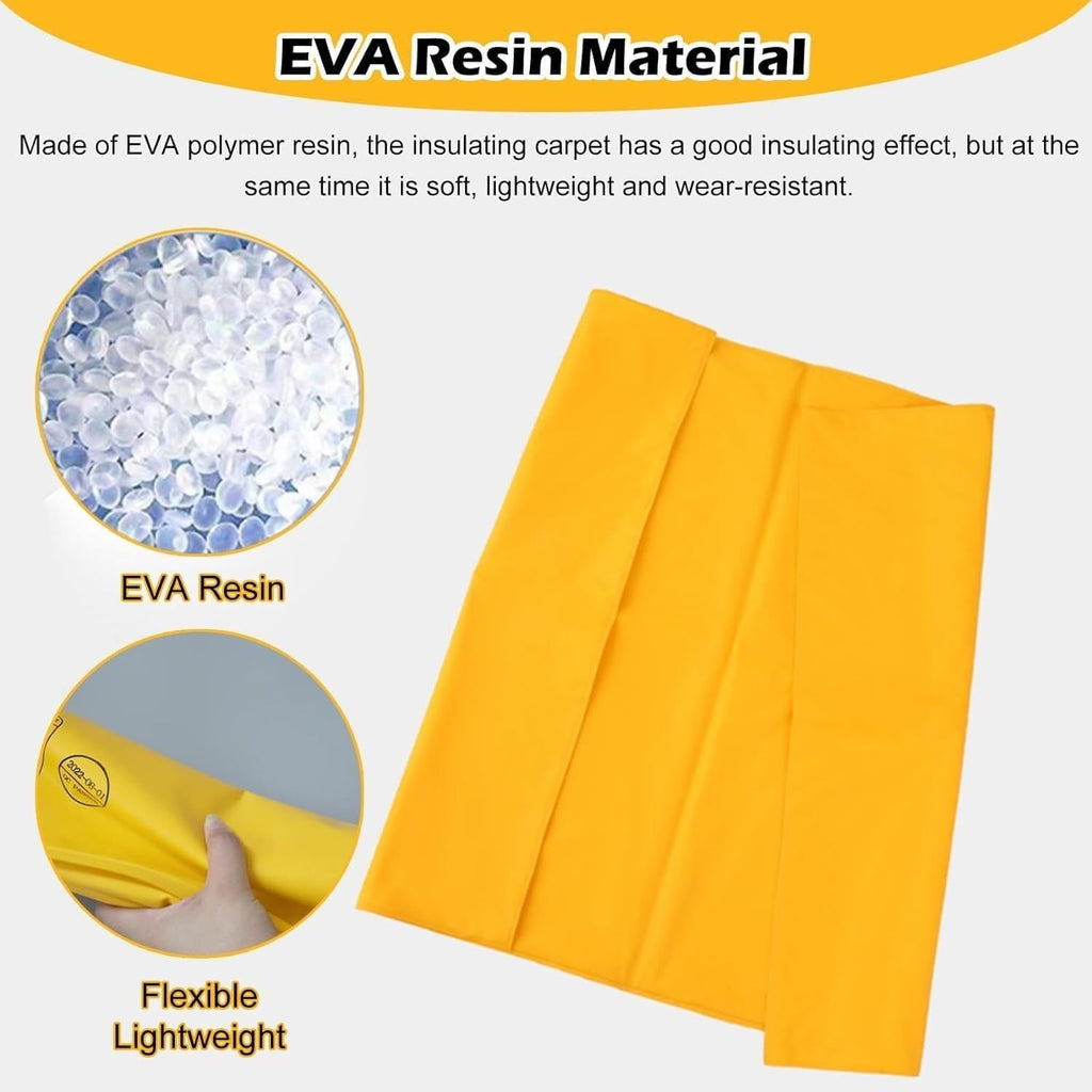 Industrial Insulation Blanket Large Electric Blanket with 3 Insulated Clamps, Outdoor Power Supply Safety Tool for Substations(0.4KV - 100x100cm(39.4x39.4in))