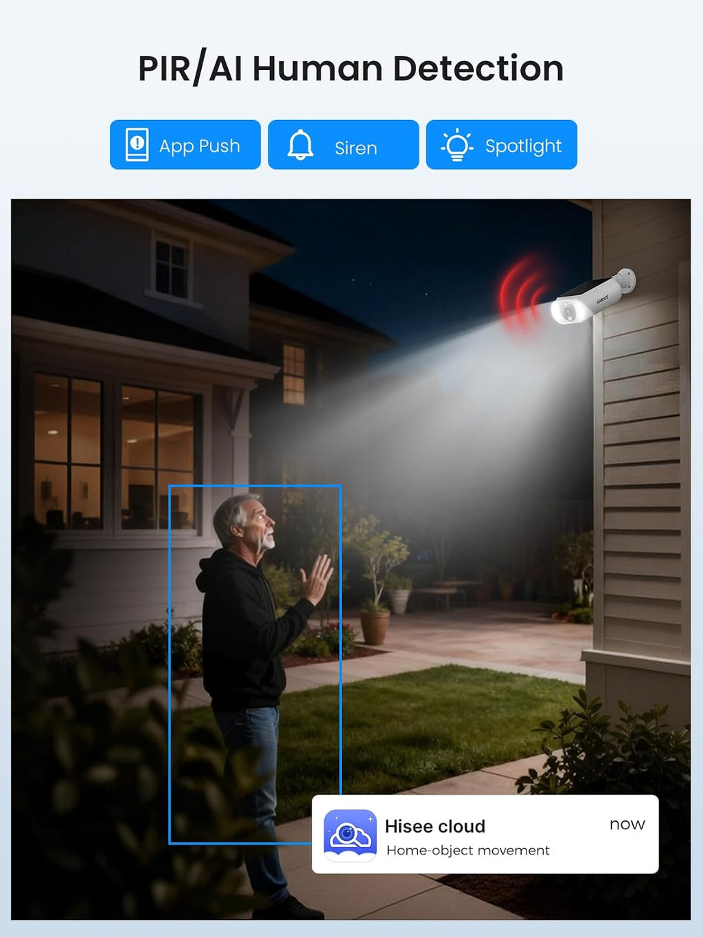 Solar Security Cameras Wireless Outdoor 4 Cam Kit Expadable to 10H, No Subscription Cameras for Home Security System, 64G Local Storage, 2.4G &5G WiFi, 2K Color Night Vision Two-Way Audio IP66