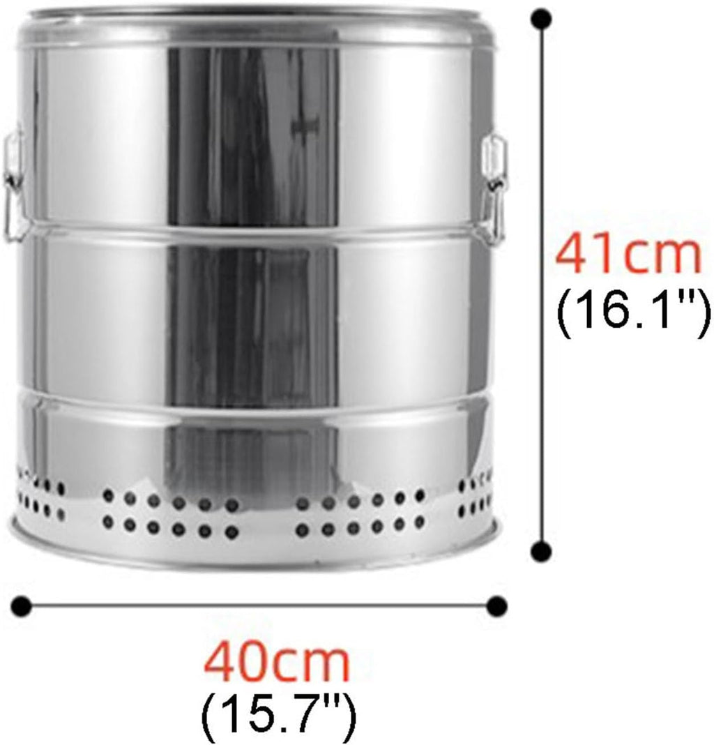Stainless Steel Barbecue Grill Household Smokeless Hanging Grill Round Barbecue Fireplace Detachable Design Outdoor Charcoal Grill Suitable for Patio, Camping Barbecue