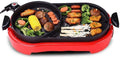 Pan Electric Barbecue/Hot Pot Hot Pot/Korean style smoke-free household oil leakage anti-slip fried fried hot pot multi-function one barbecue machine 2100W