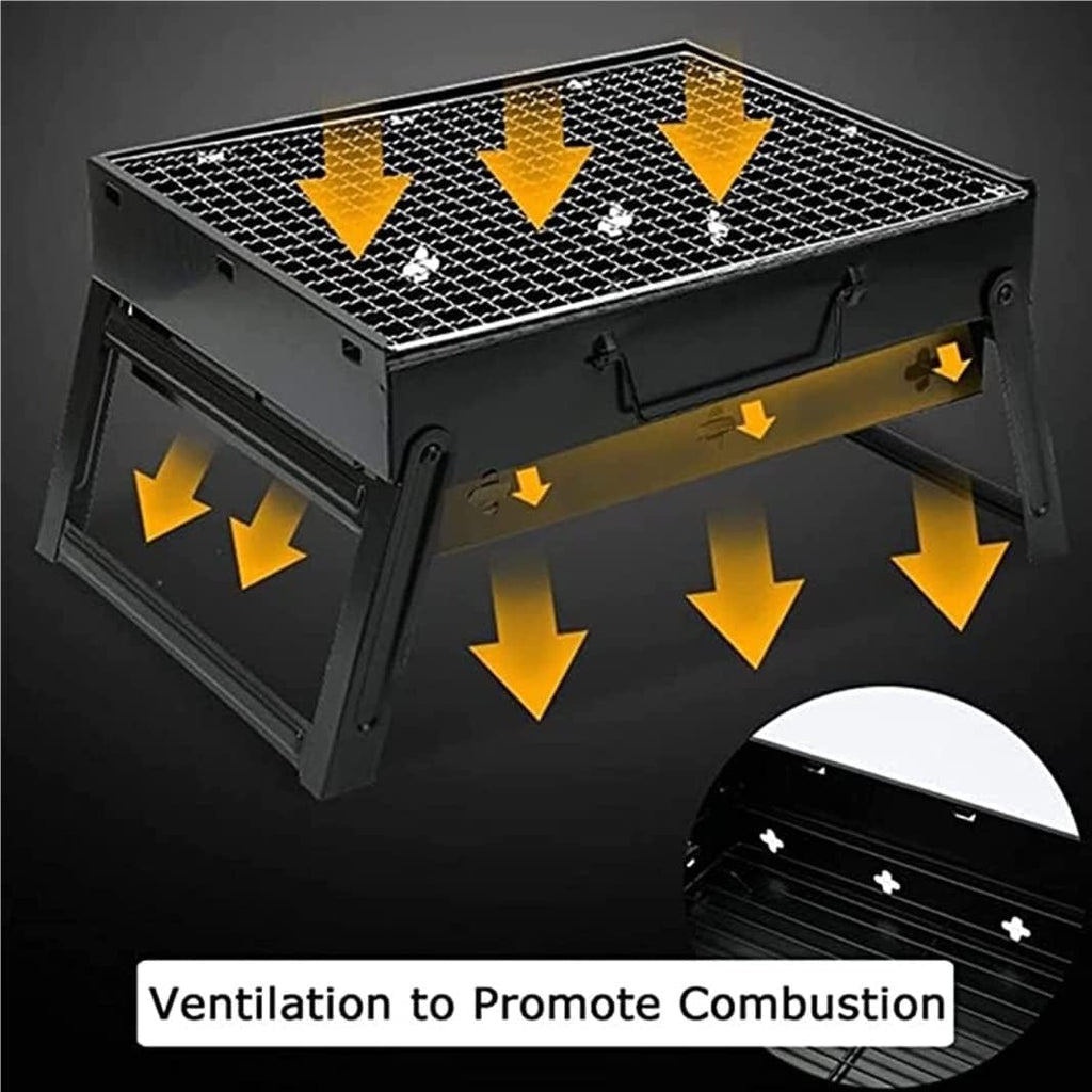 IRYZE Portable Charcoal Grill Charcoal Grill Easy to Install Barbecue Grilling Portable for Outdoor BBQ Picnic Patio Backyard BBQ Grill for Outdoor (Size : 43x29x23cm)