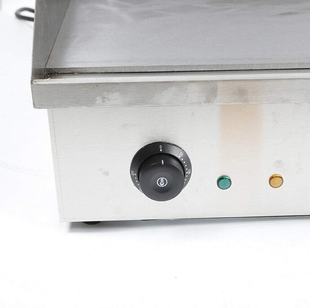 Commercial Electric Griddle 110V 4400W Electric Flat Top Griddle Non-Stick Teppanyaki Grill, 29'' x 16'' Cooking Plate, Stainless Steel Restaurant Electric Countertop Griddle Tabletop Grill