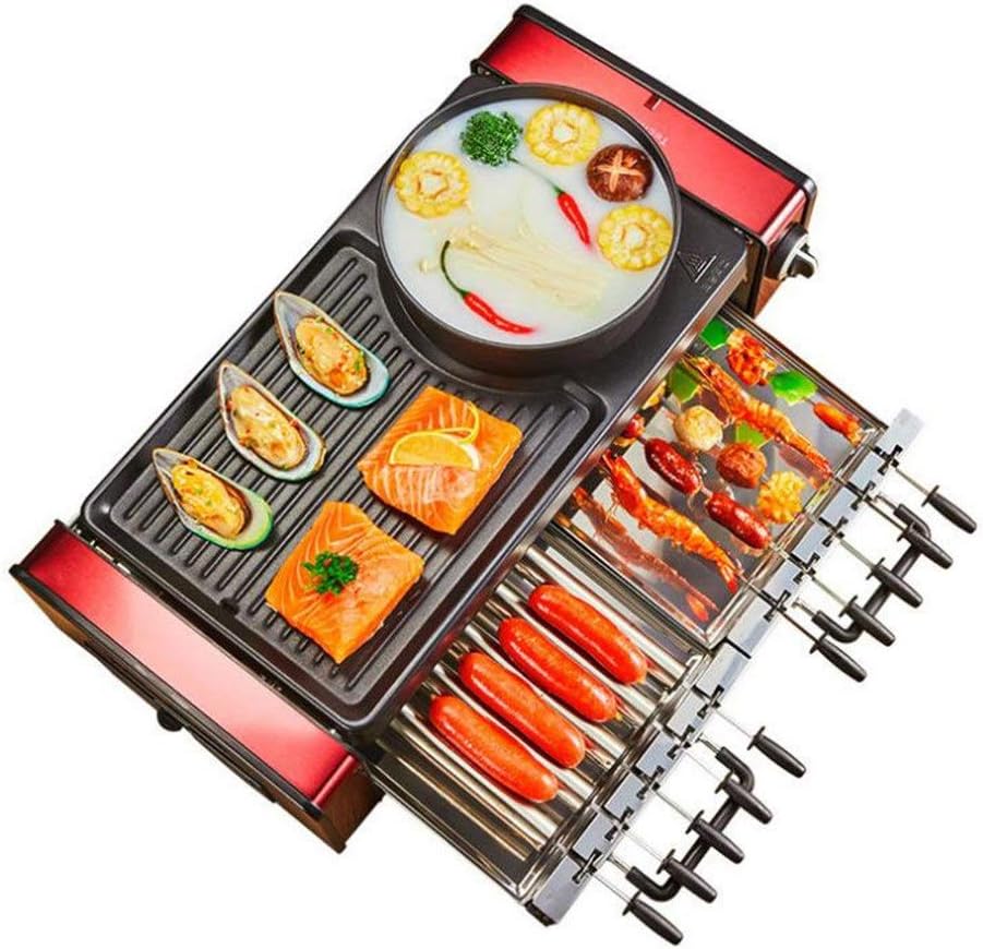 Household Electric Barbecue Machine Multifunctional Korean Style Smokeless BBQ Grill Hot Pot BBQ Integrated Machine