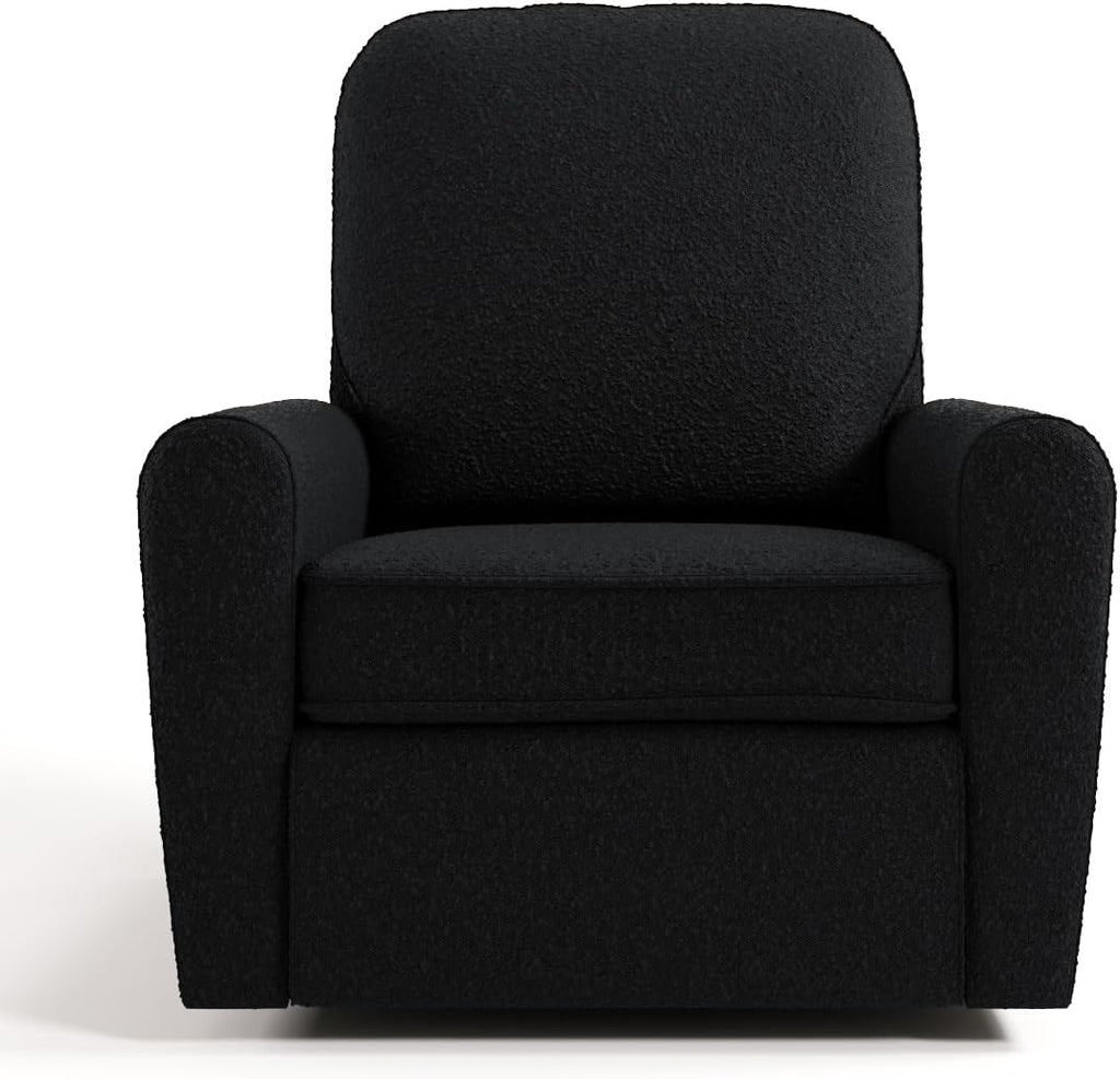 Storkcraft Amalfi Deluxe Power Recliner Swivel Glider – Premium Electronic Nursery Rocking Chair, Oeko-TEX 100 Certified, Includes Dual-USB Charging Port with USB-A & USB-C (Black Boucle)