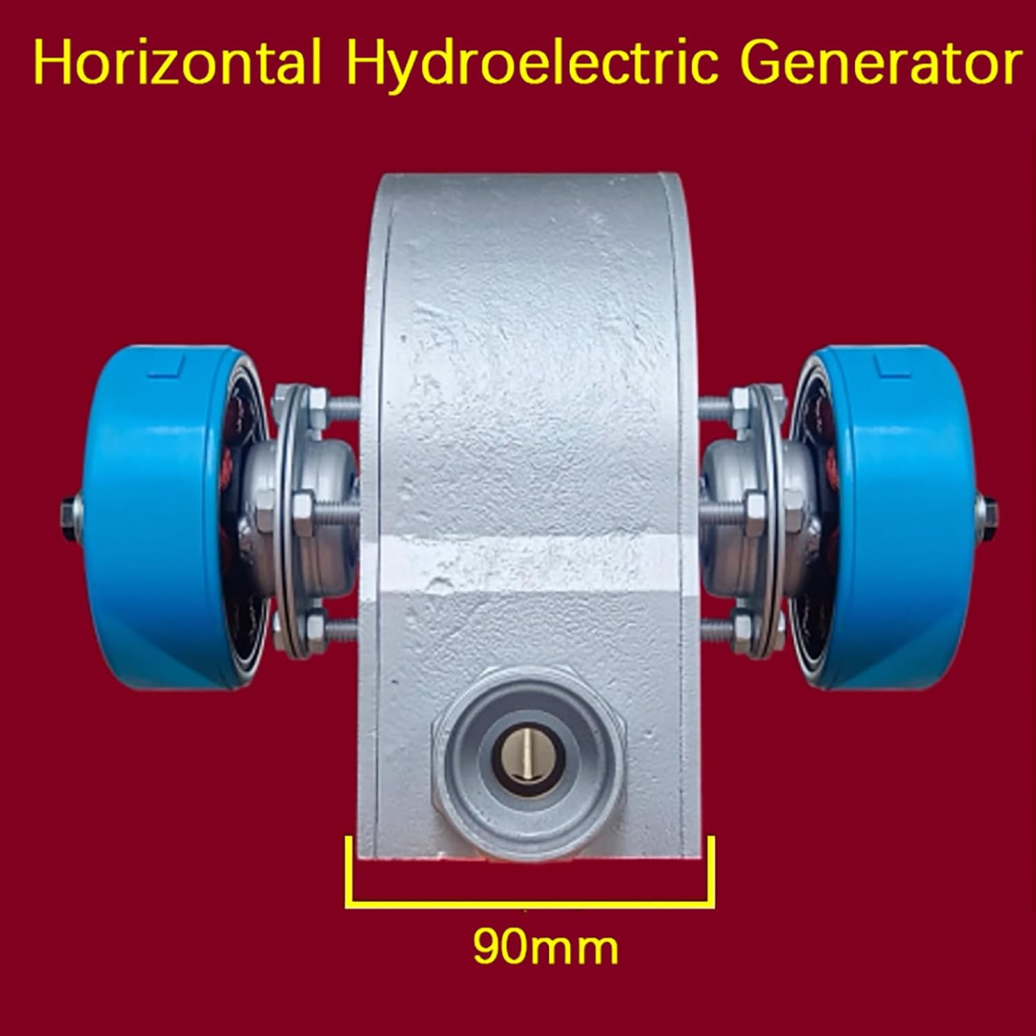 2000W Horizontal Hydroelectric Generator 220V Portable Water Turbine Generator, Aluminum Alloy Shell, High Power Hydroelectric Generator for Home Outdoor Camping,2000w,220V