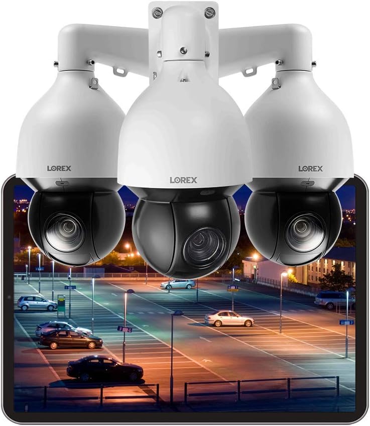 Lorex Indoor/Outdoor 4K Pan & Tilt Metal Dome Security Camera, Add-On IP Camera for Wired Surveillance System, Color Night Vision, 25x Optical Zoom, 1 PTZ Camera