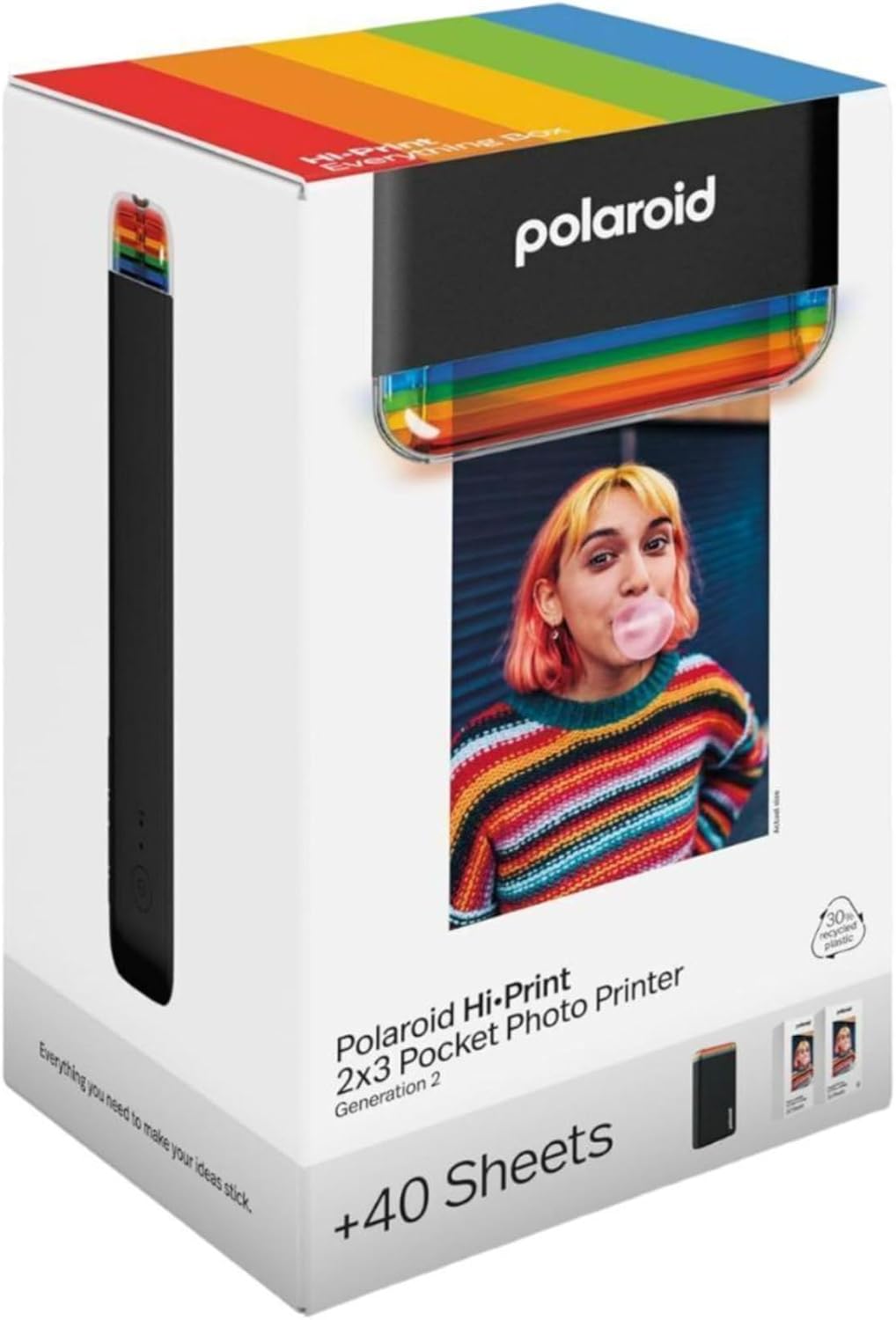 Polaroid Hi-Print Everything Box Gen 2 (Black) Bundle with Focus Camera Film Kit