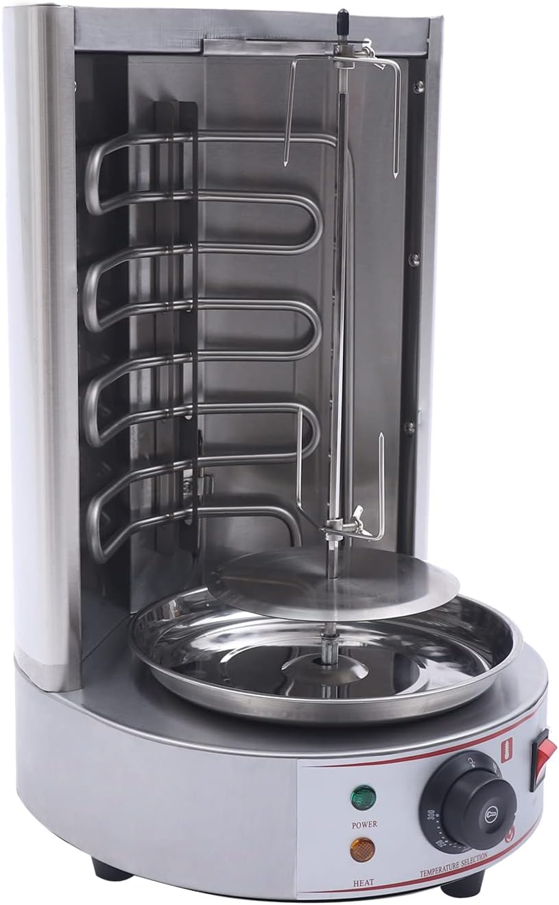 Electric Doner Kebab Machine Commercial Shawarma Grill Machine, 3000W Gyro Grill Vertical Shawarma Rotisserie, Automatic Rotating Broiler 122-572℉ Temp Control for Restaurant, Family Party