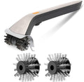 Electric Grill Brush, Stainless Steel Rechargeable Barbecue Cleaning Brush, with 2 Brush Heads, Built-in 100ML Water Tank, 360° Rotating, for Outdoor Grilling Scenes,BatteryModel