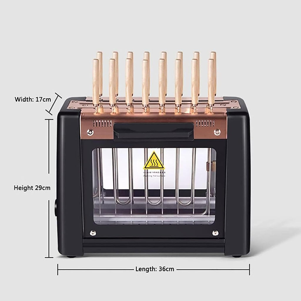 Electric Rotation Barbecue Grill, 1200W 360° Automatic Rotation Kebab Machine, 16 Skewers Smokeless Electric BBQ Grill, Cooks Kebabs, Skewers and Roasts, for Party And Cookout Home