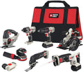 PORTER-CABLE 20V MAX Lithium Ion 8-Tool Set, 2 Batteries & Charger Included (PCCK6118)