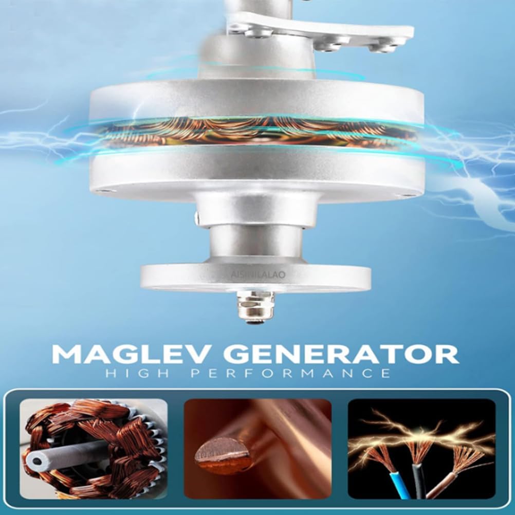 100W-14000W Portable Solar Generator, Low Noise 3 Blades Wind Turbine Generator with MPPT Controller, for Home, Boats, Street Lighting 48V