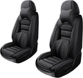 2 Seat Covers for Toyota Corolla Cross 2010-2025 2026 Leather Car Seat Covers Waterproof Anti-Slip Soft Car Seat Protectors Premium Automotive Seat Covers with Airbag（Luxury,Classic Black）