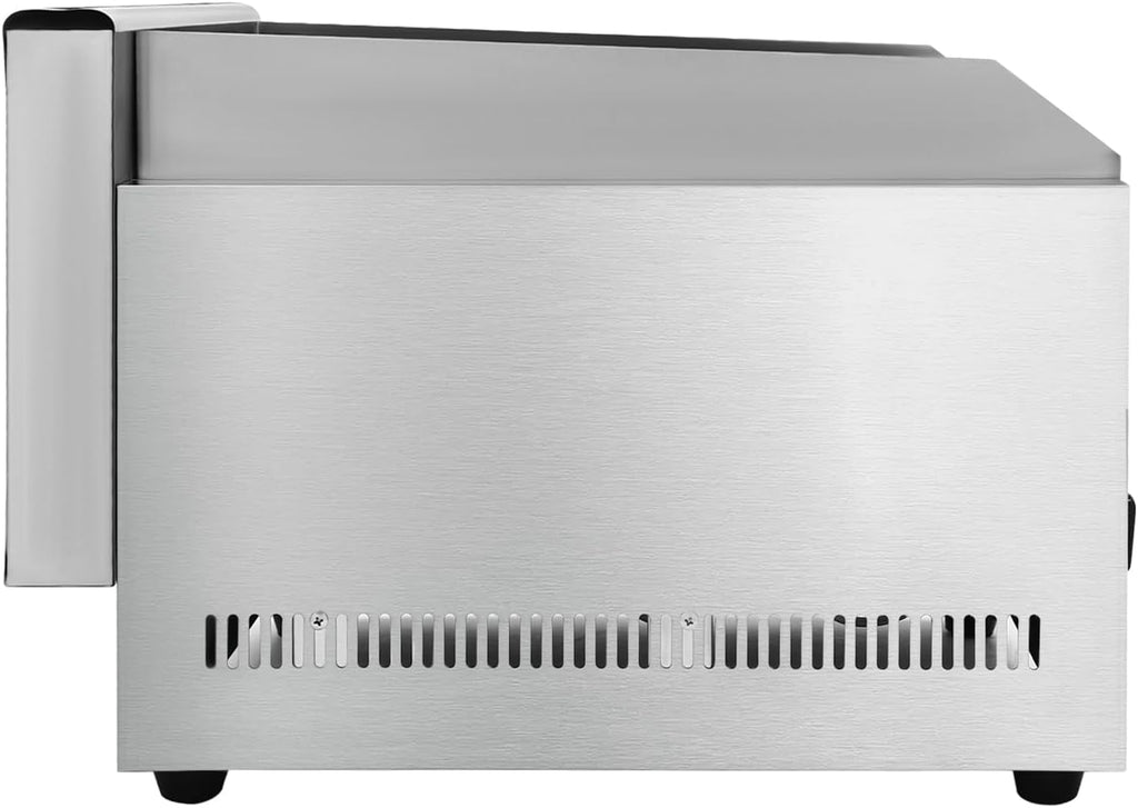 Commercial Gas Grill, 2-Burner Gas Grill with Oil Catch Tray Heavy Duty Stainless Steel Professional Adjustable Temperature Outdoor BBQ Tabletop Grill for Outdoor Cooking Restaurant Home