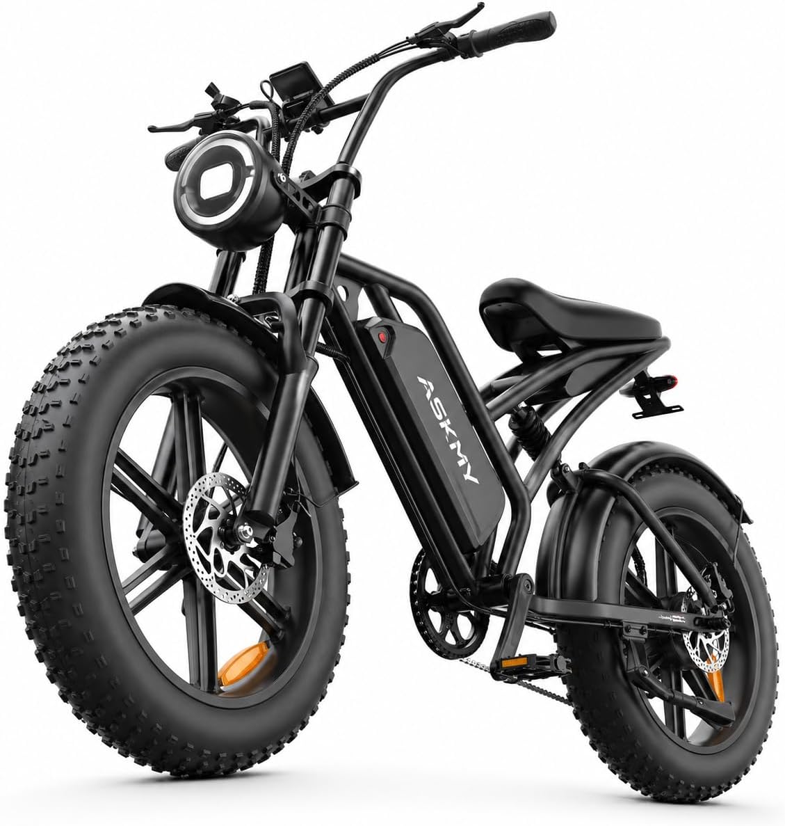 Fat Tire Electric Mountain Bike, All Terrains Electric Bicycles, 1500W Peak Motor Dirt E-Bike with 28MPH and 60 Miles PAS Range (E500-48V 15Ah)