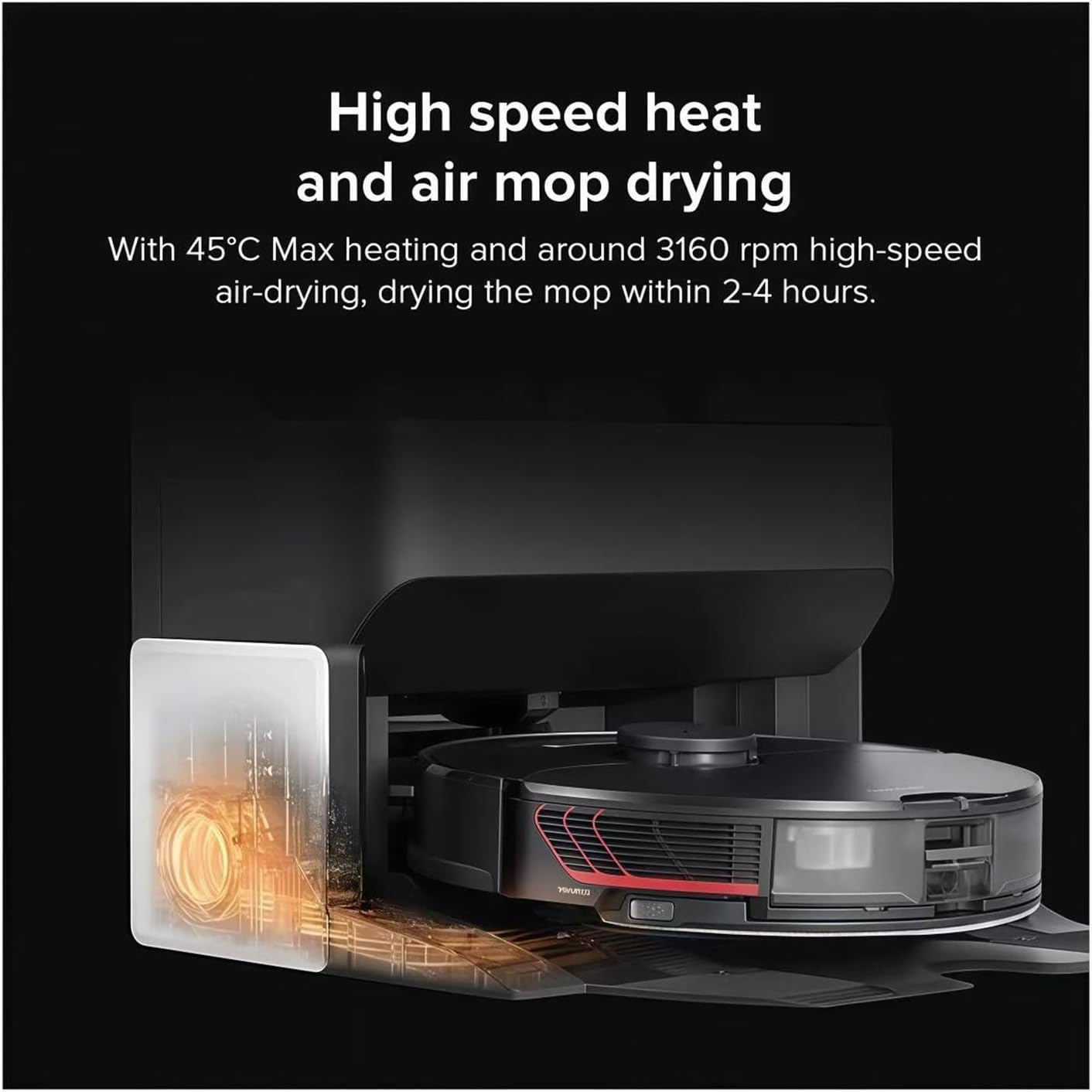 Original S7 Empty Wash Fill Dock 、Smart Dryer Module，Compatible for Roborock S7 MaxV Ultra App Control 、 Robot Cleaner Mop Drying Accessory(Dry Kit-UK Adapter)