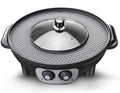 Barbecue Grill Electric Korean Barbecue Pot, Maifanshi Multifunctional Ceramic Pot Desktop Barbecue and Hot Pot Combo