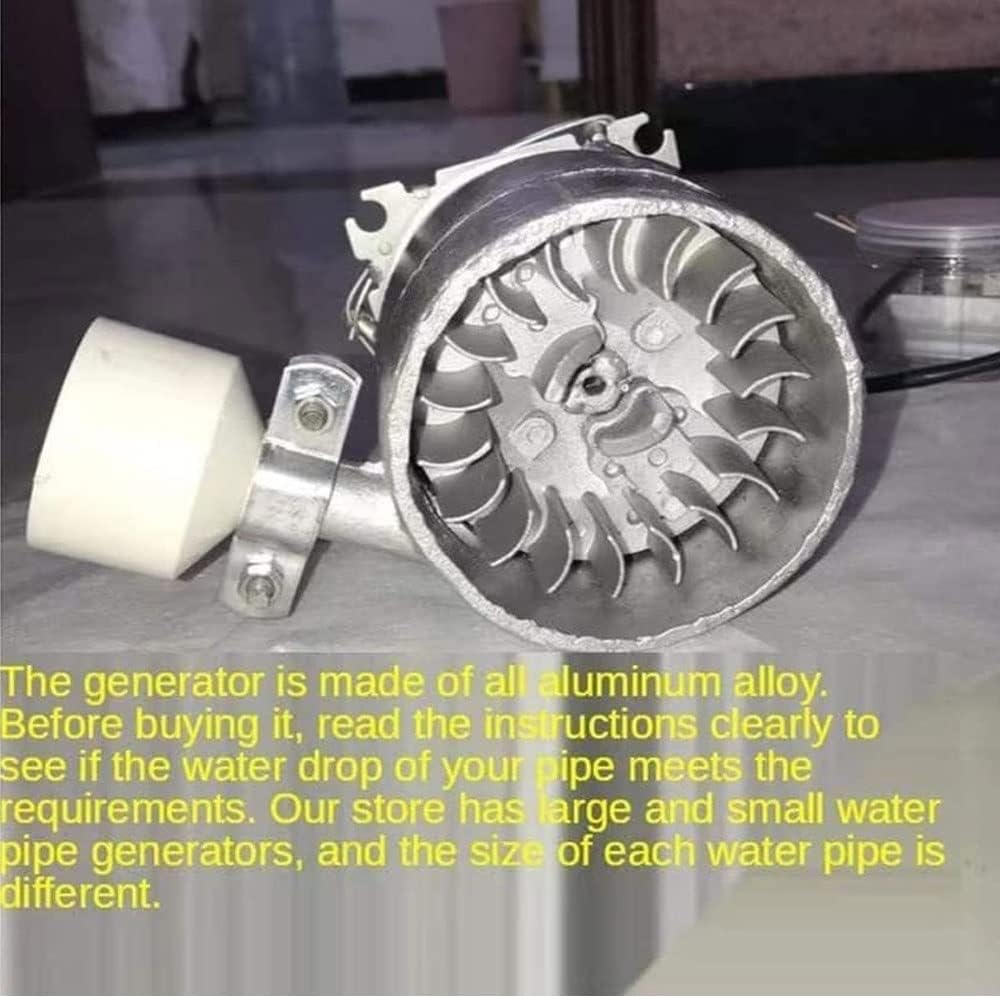 1000W Water Turbine Generator 220V Aluminum Alloy Micro Hydroelectric Generator Outdoor Hydro Power Station Portable Small Generator for Home
