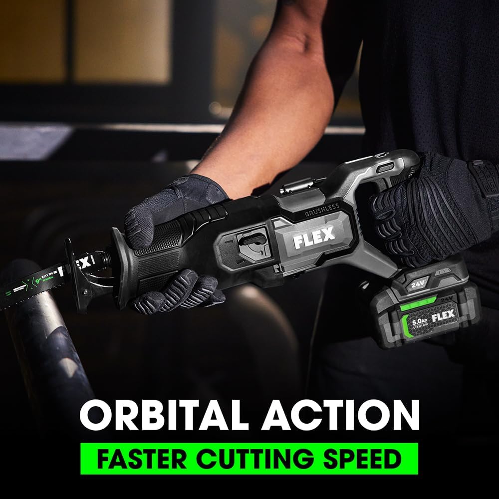 FLEX 24V Brushless Cordless Reciprocating Saw Tool Only, Battery and Charger Not Included - FX2271-Z