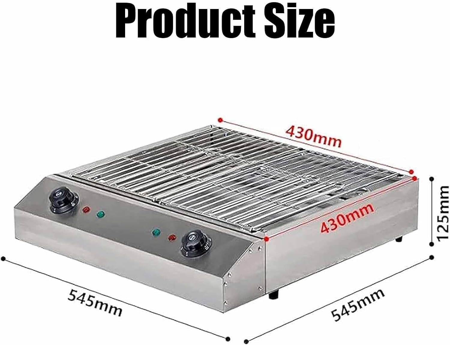 Indoor Grill,Smokeless Indoor Grill,Portable Barbecue Grill,Steel Smokeless Indoor Grill,for Cafe Restaurant Buffet (D082 220V)