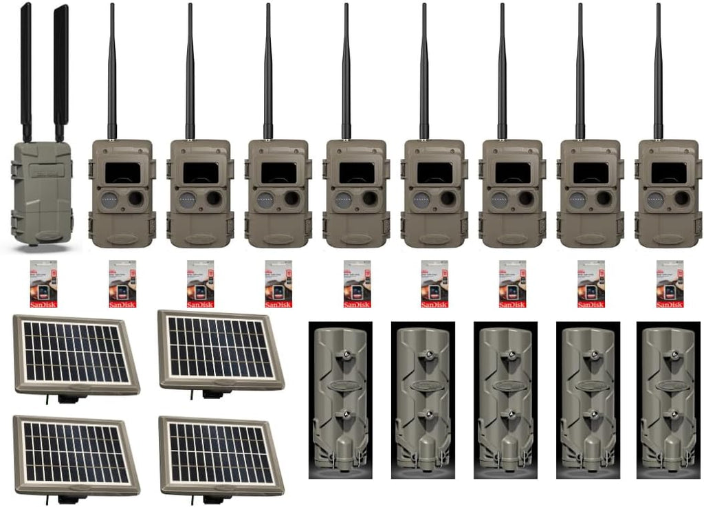 Cuddeback Cuddelink 1 L Series Home Cellular Unit Powered by Verizon or AT&T 8 Long Range IR Cameras L Series 4 Solar Power Banks Models PW-3600 5 Battery Power Banks 9 16GB SD Cards New