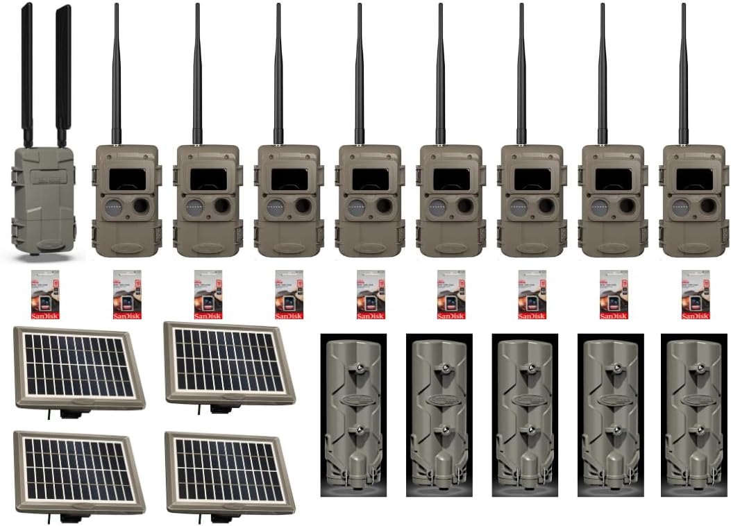 Cuddeback Cuddelink 1 L Series Home Cellular Unit Powered by Verizon or AT&T 8 Long Range IR Cameras L Series 4 Solar Power Banks Models PW-3600 5 Battery Power Banks 9 16GB SD Cards New