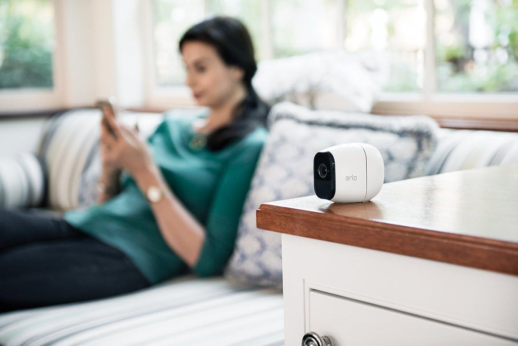 Arlo Technologies Pro -Wireless Home Security Camera System with Siren|Rechargeable,Night Vision,Indoor/Outdoor,HD Video,2-Way Audio,Wall Mount|Cloud Storage Included|3 Camera Kit (VMS4330), White
