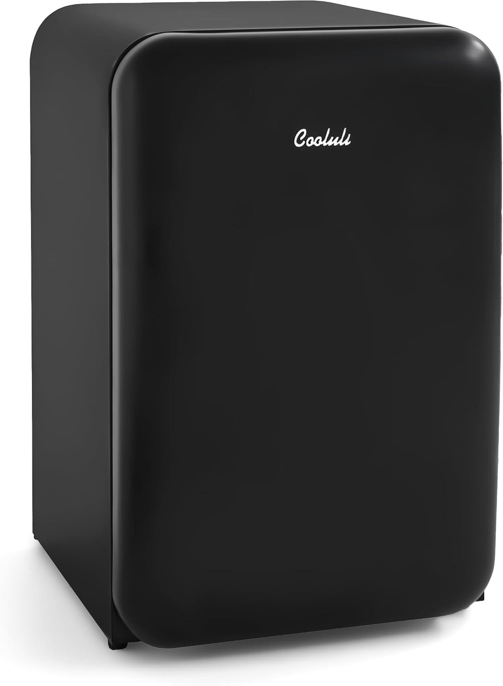 Cooluli Curve 3.8 cu ft Mini Fridge with Freezer - Small Refrigerator for Bedroom, Office, Dorm Room (Black, 3.2 cu.ft Refrigerator, 0.6 Freezer)