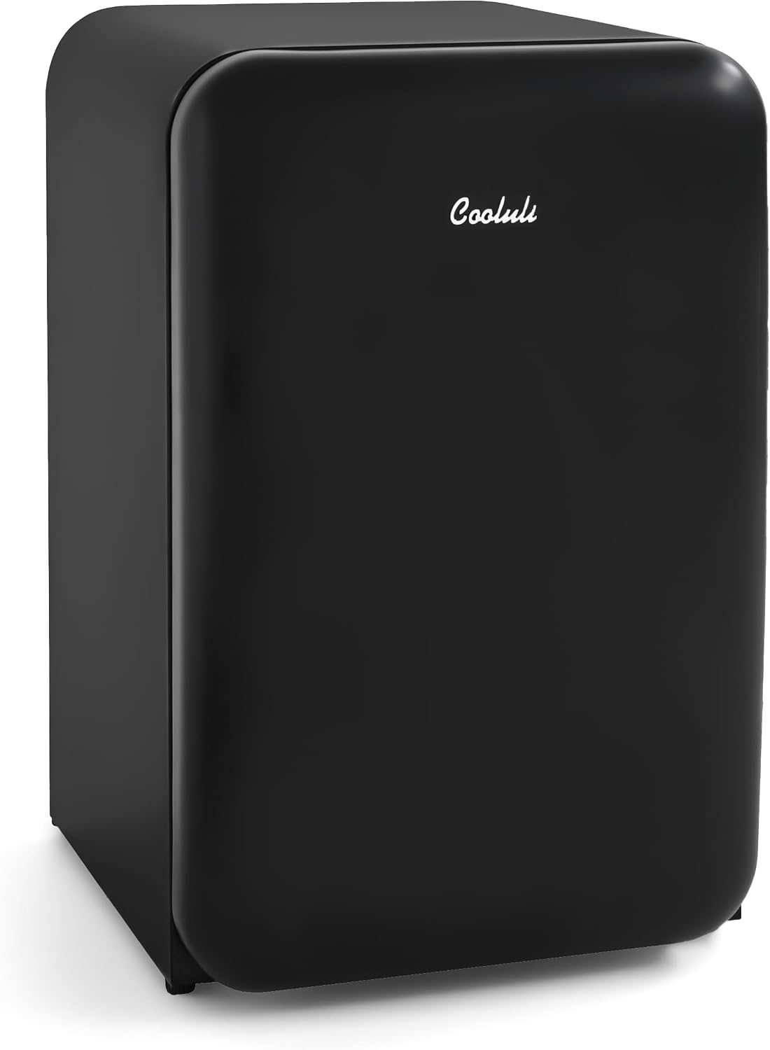 Cooluli Curve 3.8 cu ft Mini Fridge with Freezer - Small Refrigerator for Bedroom, Office, Dorm Room (Black, 3.2 cu.ft Refrigerator, 0.6 Freezer)