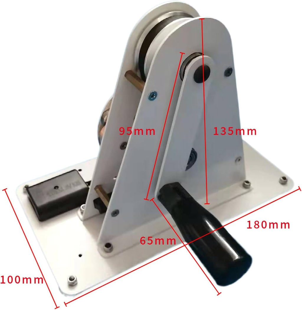 12V Hand Crank Generator, Portable Power Station W/Folding Handle For Home Camping Outdoor Smartphone Charger