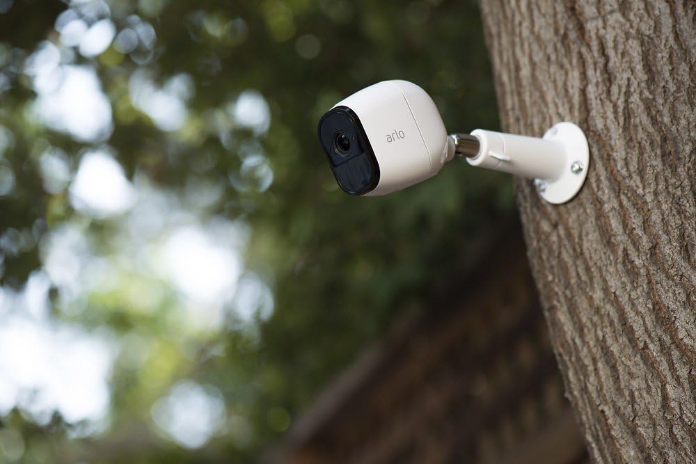 Arlo Pro VMS4430 Indoor/Outdoor HD Wire Free Security System with 4 Cameras (White)