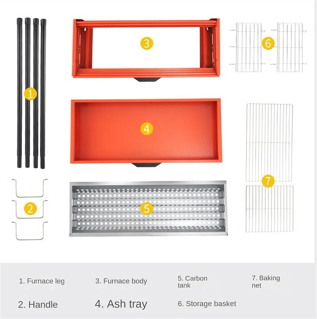 Portable Charcoal Grill Outdoor Barbecue Grill Charcoal Grill Barbecue Portable for Picnic Garden Terrace BBQ Grill for Outdoor