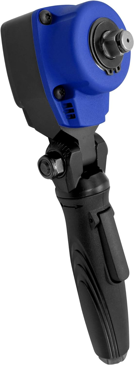 Astro Tools 1834 1/2' Nano Flex-Head Angle Impact Wrench + Astro Pneumatic 11Pc 1/2' Drive Low Profile Nano Impact Sockets