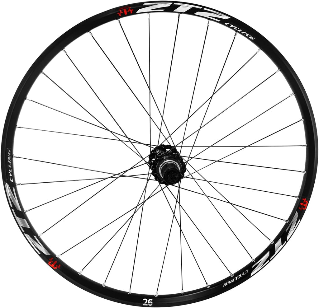 26'/27.5'/29' Mountain Bike Wheelset，Ultralight Aluminum Alloy Rim 32H High Strength Bike Wheels， Quick Release Disc Brake MTB Wheel Set， Compatible 7-12 Speed Cassette