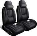 Car Seat Covers 2 Seats Fit for Mazda CX-90 2024 2025,Waterproof Leather Seat Covers,Airbag Compatible,Car Seat Protectors Interior Sets(2PCS with Pillows,Black)