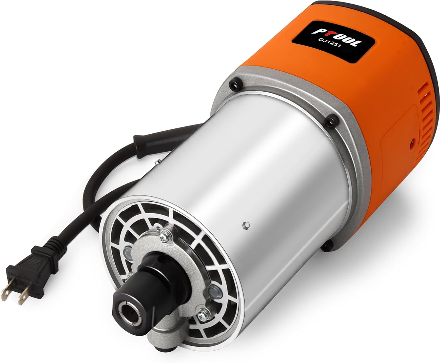 3.25HP/15A Router Motor, Soft Start, 6 Variable Speed from 10000 to 21000RPM, 1/2' Collet, 4.2' Diameter, 3-1/4 HP Industrial Router, Model PT-001M