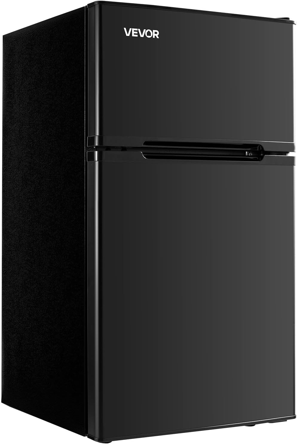 VEVOR 3.2 Cu.Ft Mini Fridge with Freezer, Dual Zone Compact Refrigerator, 3-Mode Adjustable Temperature, Energy Efficient Small Fridge, Reversible Door, Low Noise, for Bedroom, Dorm, Office, Black