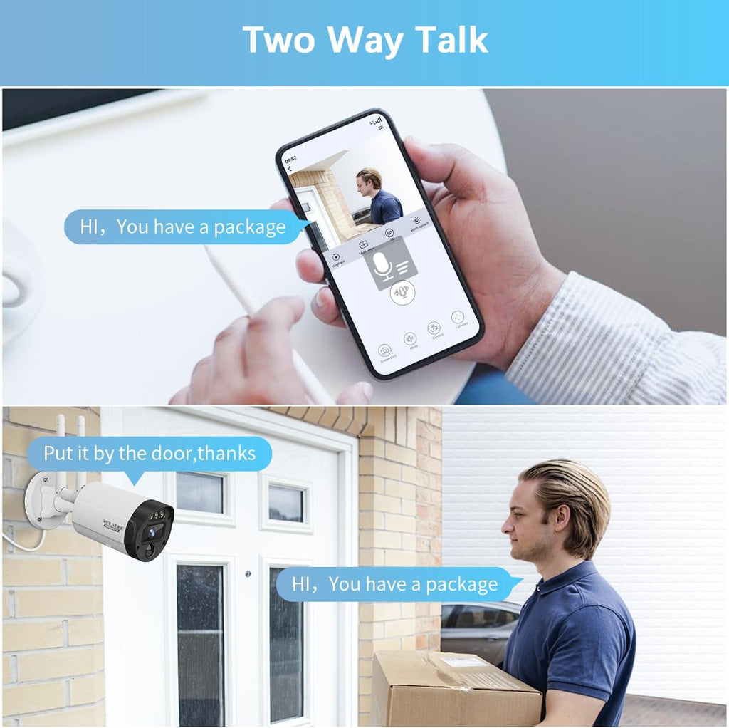 【90ft Super Night Vision】 Outdoor Wireless Security Camera System, Wireless Cameras for Home Security, WiFi Video Surveillance DVR Kits